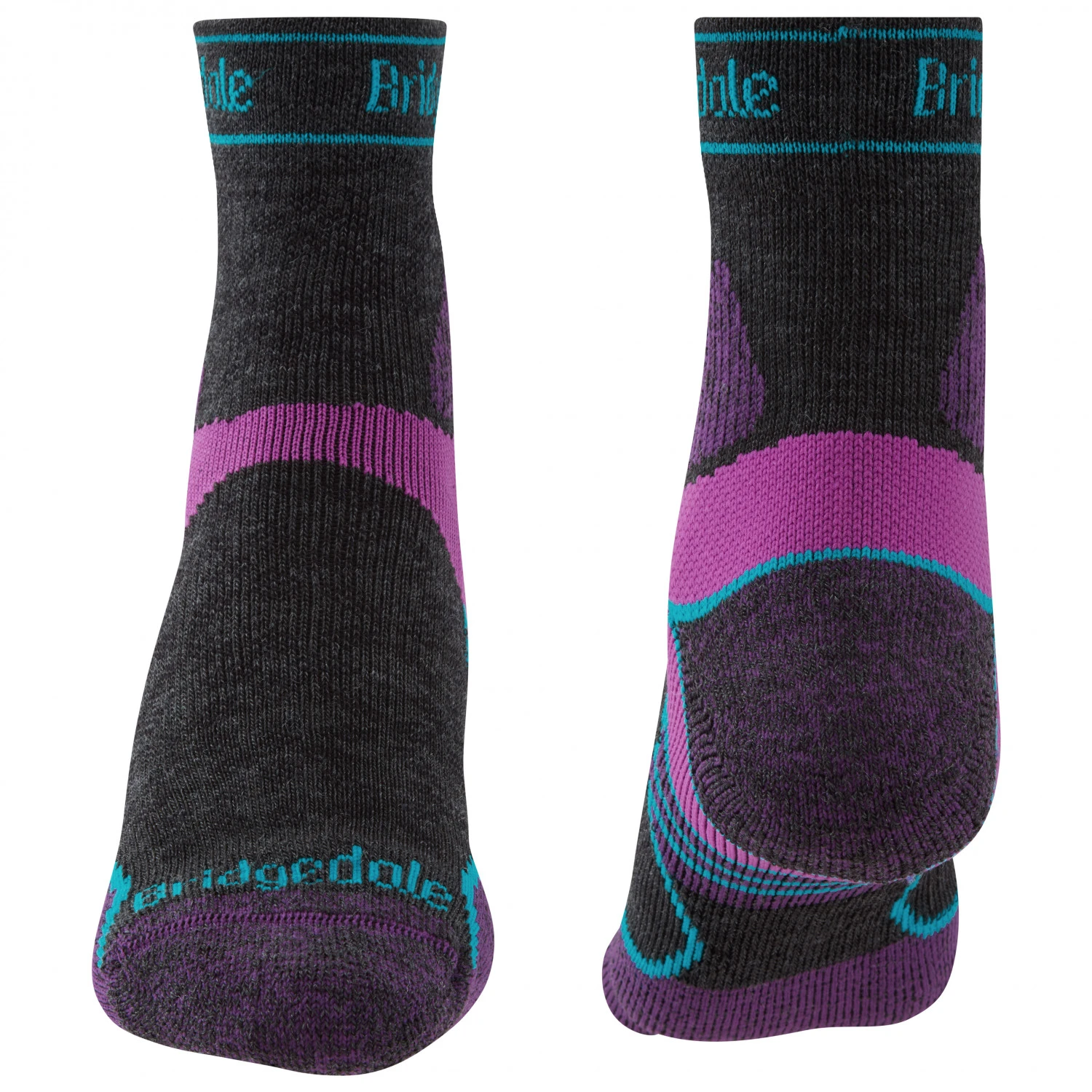 Bridgedale - Women's Trail Run Lightweight Merino Sport 3/4 Crew I - Chaussettes De Running 2 Bridgedale - Women's Trail Run Lightweight Merino Sport 3/4 Crew I - Chaussettes De Running – Image 2